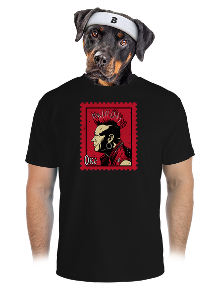 Známka punku pánské sportovní tričko Black