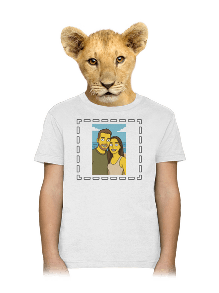 Simpsonovi z vlastní fotky dětské tričko White