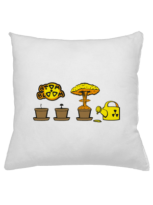 Atomový květ polštář White