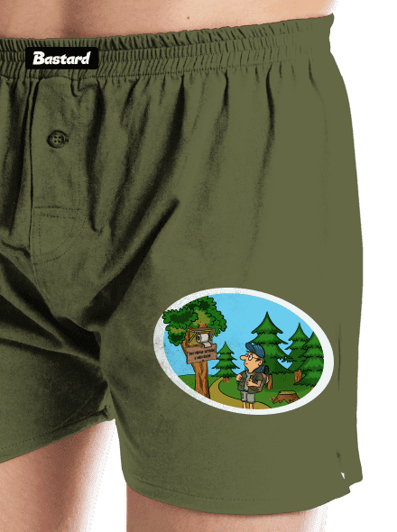 Setkání s medvědem pánské trenky Khaki