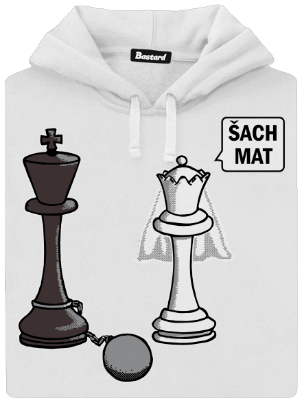 Šach mat dámská mikina klokanka White