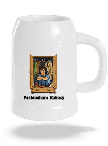 Poslouchám Kabáty půllitr White