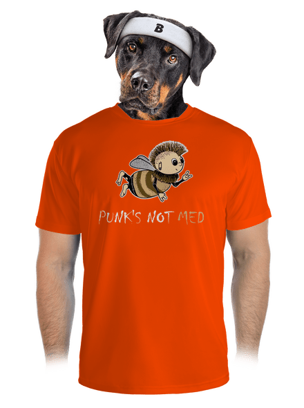 Punks Not Med pánské sportovní tričko Neon Orange