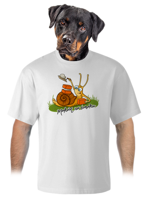 Makám na baráku unisex tričko oversized White