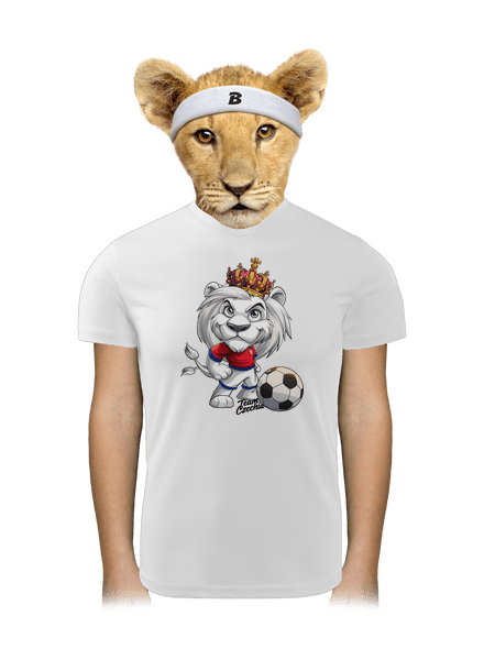 Fotbalový lev dětské sportovní tričko White