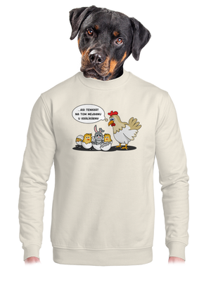 unisex mikina bez kapuce