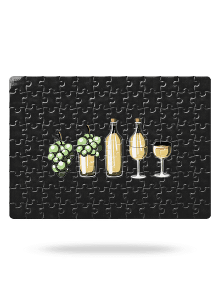 Evoluce bílého vína puzzle White