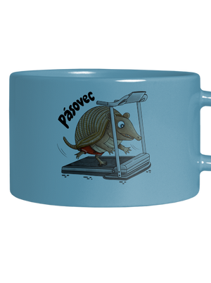 Pásovec hrnek makronka Blue Macaron