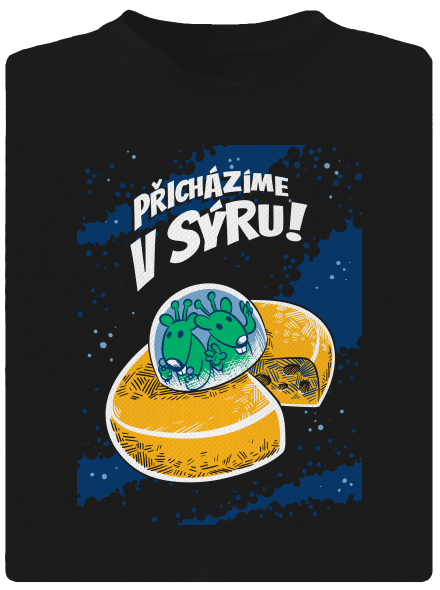 Přicházíme v sýru pánské sportovní tričko Black