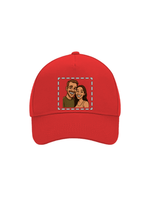Karikatura z vlastní fotky kšiltovka baseballka Classic Red