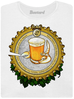 Pivní horoskop: Rak dámské tričko s lemem White