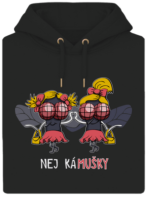 Nej kámušky unisex mikina premium Dark Black