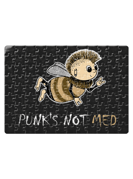 Punks Not Med puzzle White