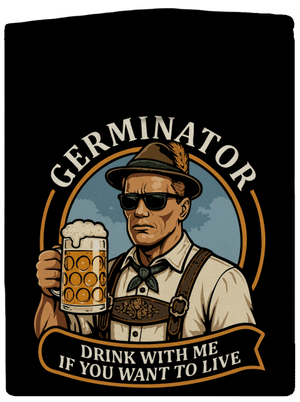 Germinator pánská mikina na zip Black