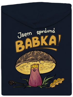 Babka a hříbeček dámská mikina na zip Navy Mal