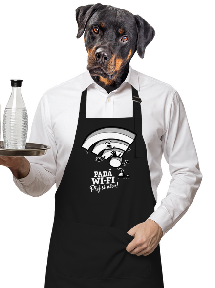 Padá wi-fi zástěra Black