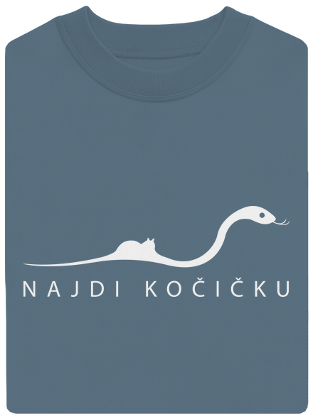 Najdi kočičku unisex mikina bez kapuce Nordic Blue