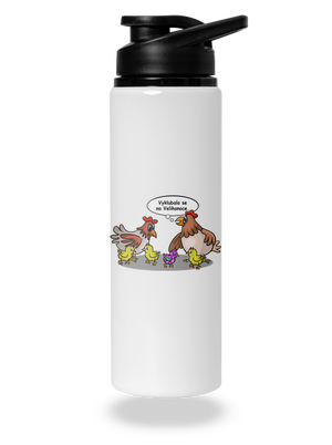 Velikonoční kuře lahev na vodu White