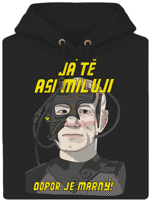 Zamilovaný Borg unisex mikina premium Dark Black