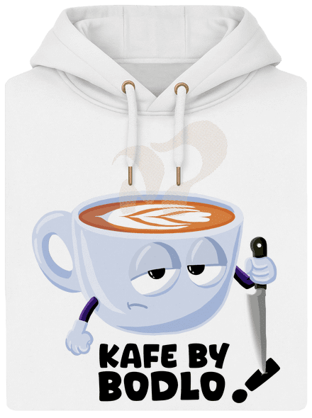 Kafe by bodlo unisex mikina premium Snowwhite