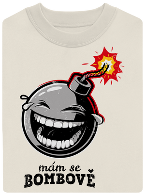 Mám se bombově unisex mikina bez kapuce Off White