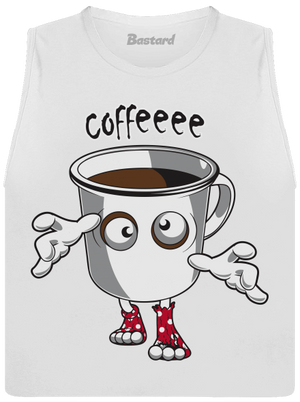 Zombie kafe dámské tílko volné White