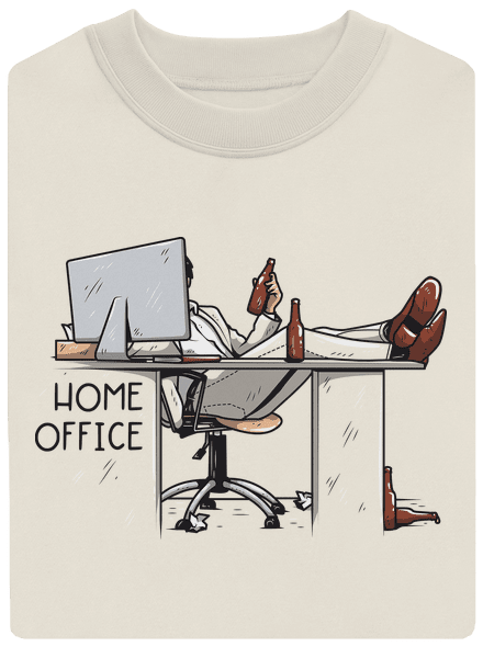 Home Office unisex mikina bez kapuce Off White