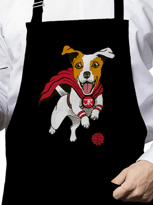 Jack Russell zástěra Black