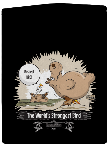 Strongest bird pánská mikina na zip Black