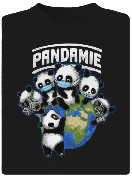 Pandamie dětské sportovní tričko Black