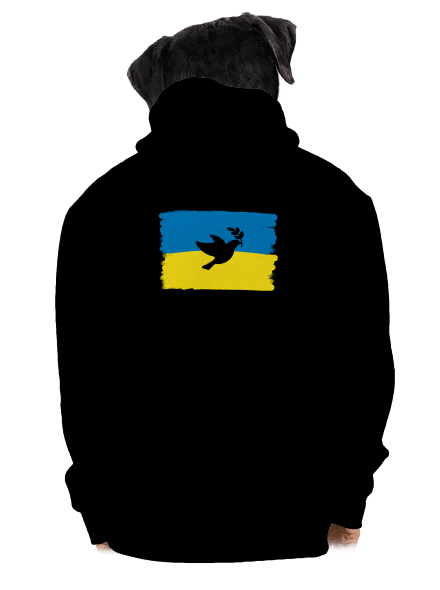 Ukrajina - Holubice pánská mikina na zip Black
