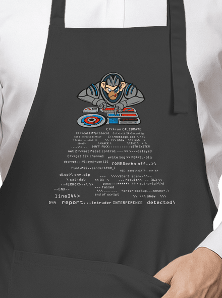 Coder ape zástěra Dark Grey