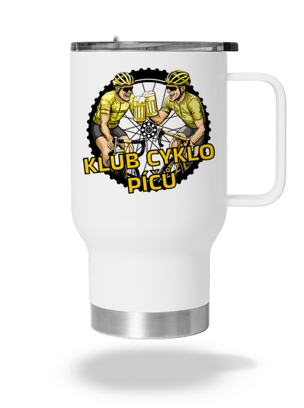 Klub cyklo píčů termohrnek White
