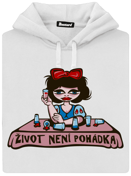 Sněhurka dámská mikina klokanka White