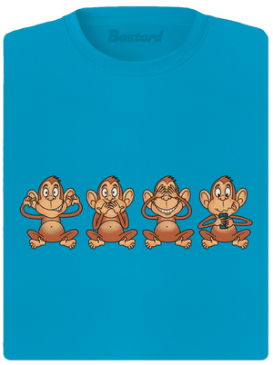 Opička s mobilem dámské sportovní tričko Blue Atol