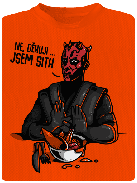 Jsem sith pánské sportovní tričko Neon Orange