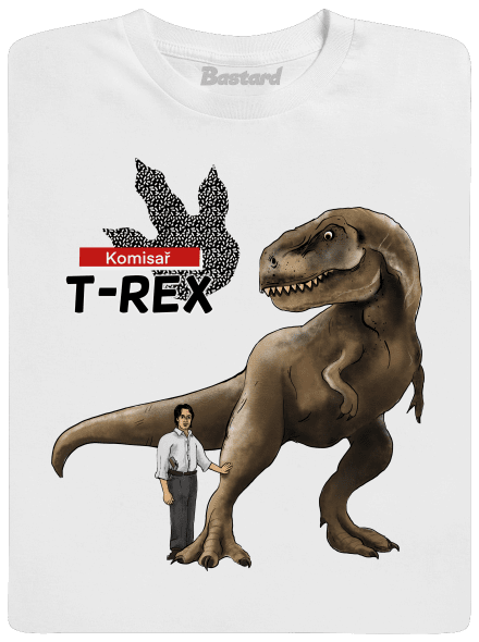 Komisař T-Rex dětské tričko White