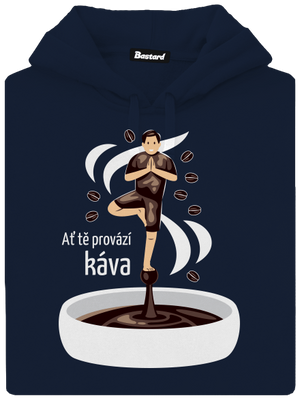 Káva provází pánská mikina klokanka Navy