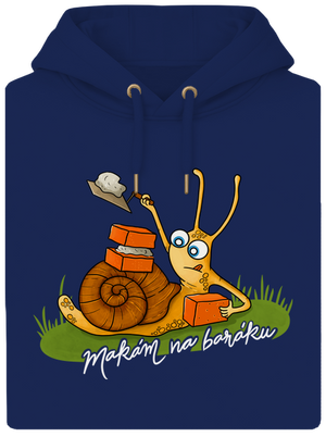 Makám na baráku unisex mikina premium Navy