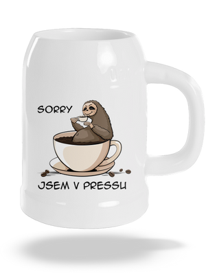 V pressu půllitr White