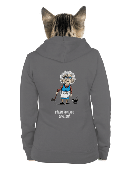 Neklidná - vlastní text dámská mikina na zip Steel Gray