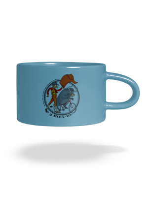 Cyklistický horoskop: Býk hrnek makronka Blue Macaron