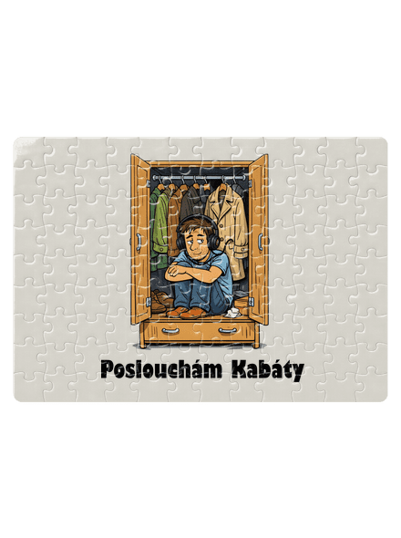 Poslouchám Kabáty puzzle White
