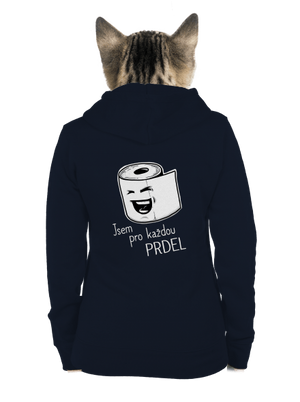 Prdel dámská mikina na zip Navy Mal