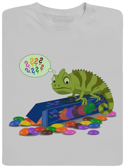 Zmatený chameleon pánské tričko Pacific Grey