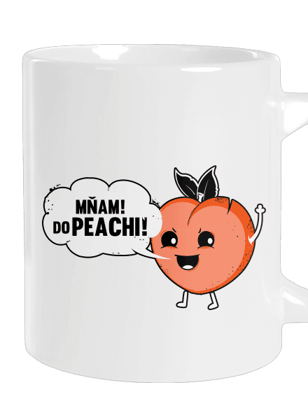 Mňam do peachi velký hrnek White