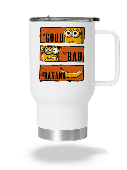 Hodný zlý a banán termohrnek White