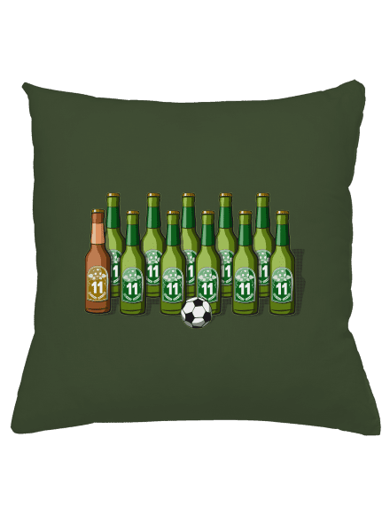 Fotbalová jedenáctka polštář Olive Green