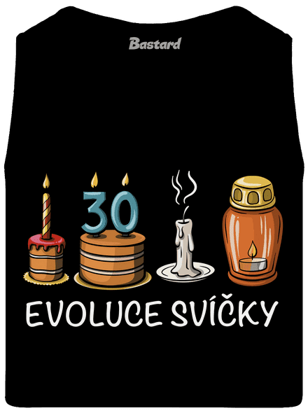 Evoluce svíčky pánské tílko Black