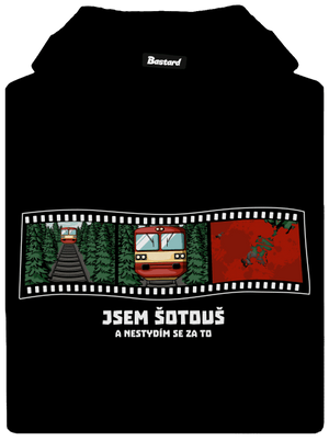 Jsem šotouš pánská mikina klokanka Black